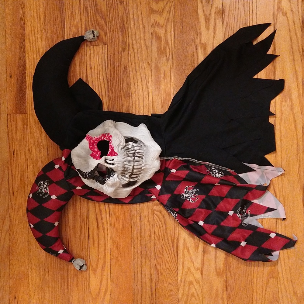 Spirit boys sinister jester Halloween costume Sz M